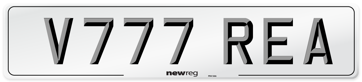V777 REA Number Plate from New Reg